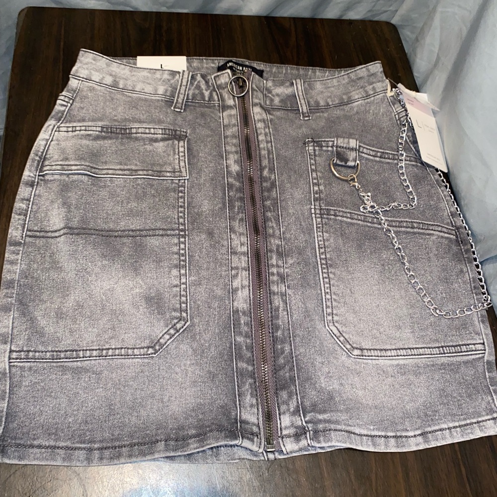 BNWT Gray Denim Skirt Size-L